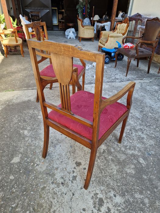 Прекрасен чифт антикварни немски столове кресла Biedermeier