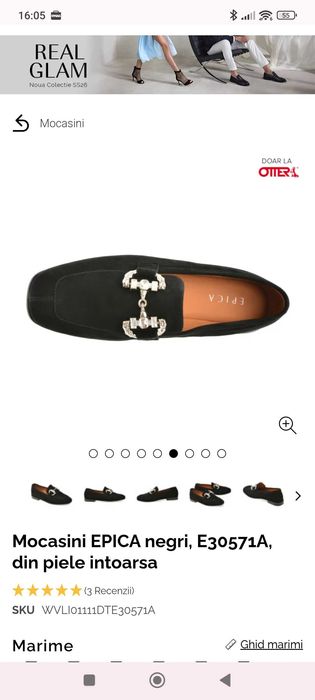 Mocasini Epica din piele întoarsă mărime 36