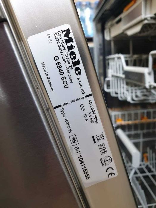 LED Wi-Fi Черно Инокс Miele Auto Open Съдомиялна - Частично Вграждане