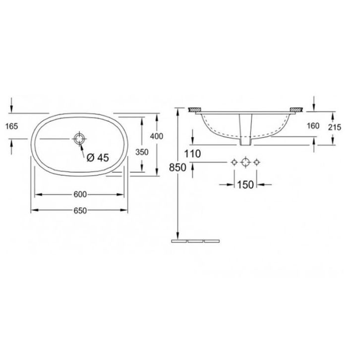 Раковина под столешницу