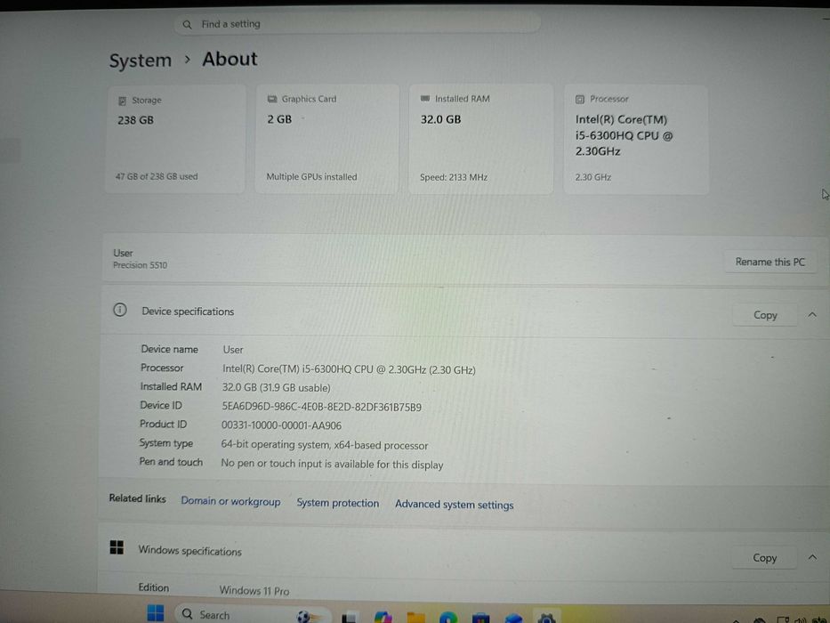 Лаптоп Dell Latitude 5510