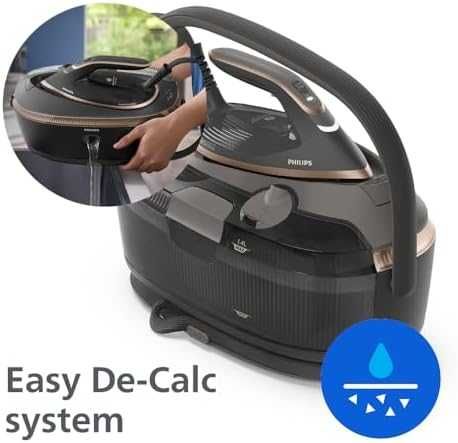 Нова Philips PerfectCare 8000 парна станция OptimalTEMP 1.4L PSG8200/80 за гладене дрехи