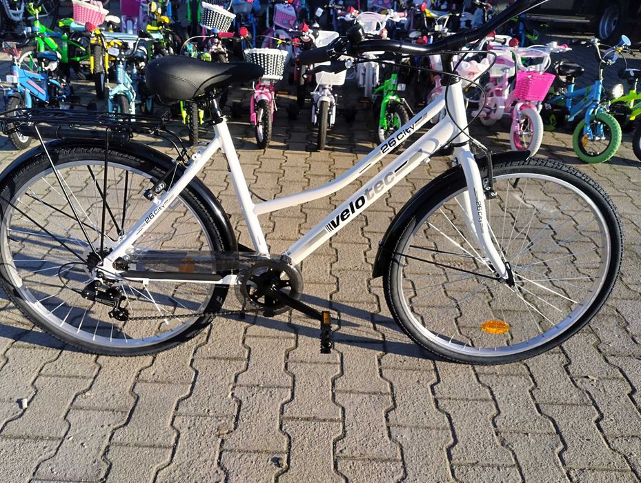 Алуминиев велосипед 26" Velotec CITY бял