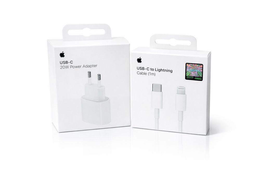 Apple USB-C 20W + кабель USB-C → Lightning (1м) — оригинал