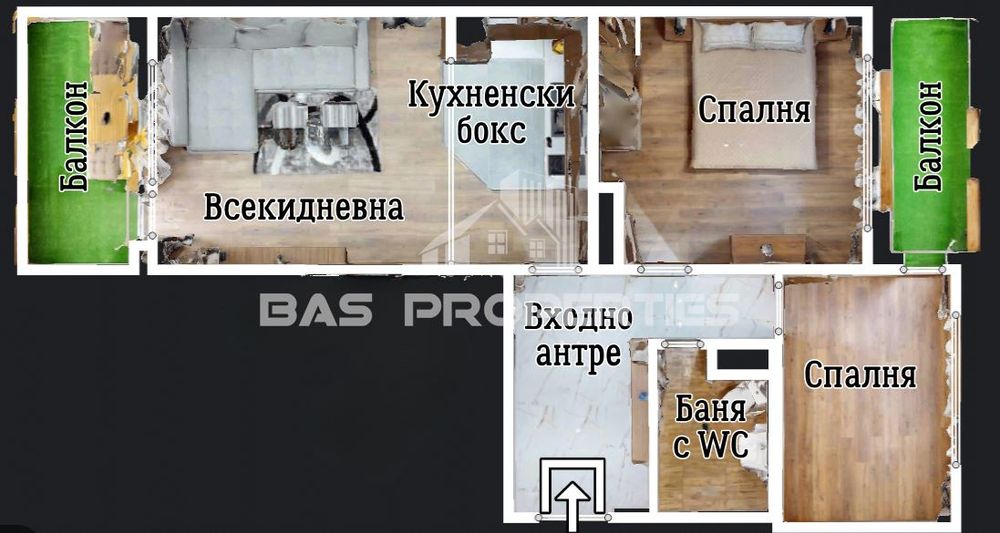 3-стаен в София-Връбница 1 площ 66