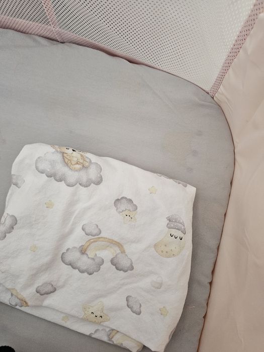 Pătuț bebe roz 0-6 luni