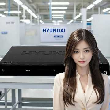 CD/DVD плеер «Hyundai 5068», пульт, активный сабвуфер, колонки (100 W)