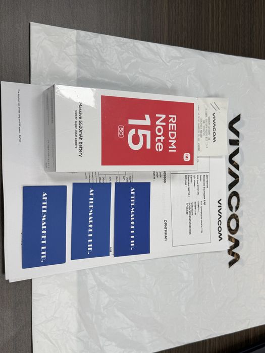 ЗАПЕЧАТАН 128GB Xiaomi Redmi Note 15 5G VIVACOM Гаранция 2028 BLUE