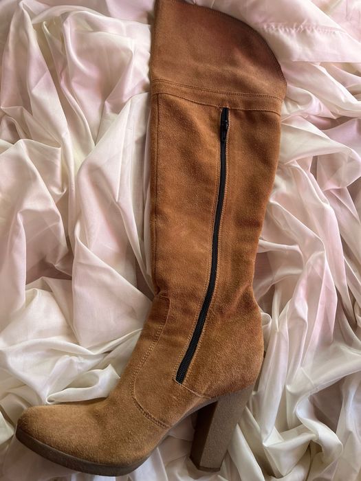 Cizme dama, lungi cu toc gros