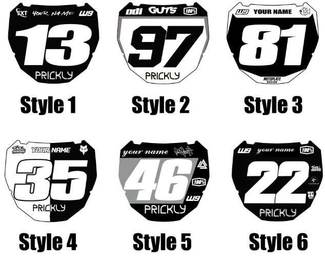 CUSTOM ODI Plate Stickers за SurRon, Talaria или downhill колела.