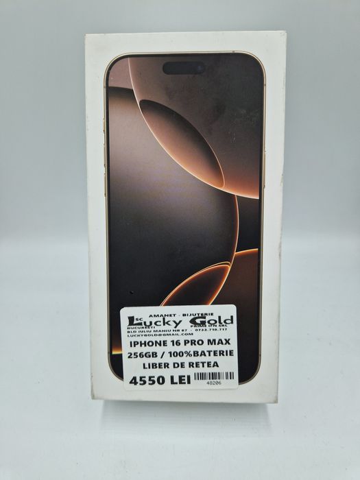 Iphone 16 Pro Max 256GB / 100% Baterie Garantie #48206