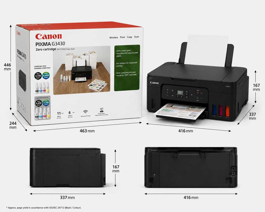 Canon PIXMA G3430 Black 3 в 1 (Принтер / Сканер / Копир) Wi-Fi Новый