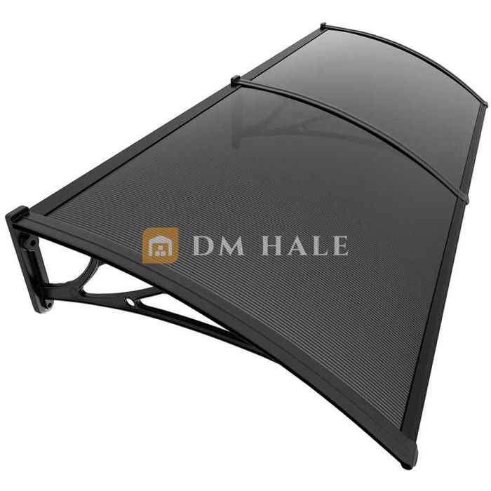 НОВО Навес за Врата/Прозорец 100х240см, Черно-Тъмно Сиво