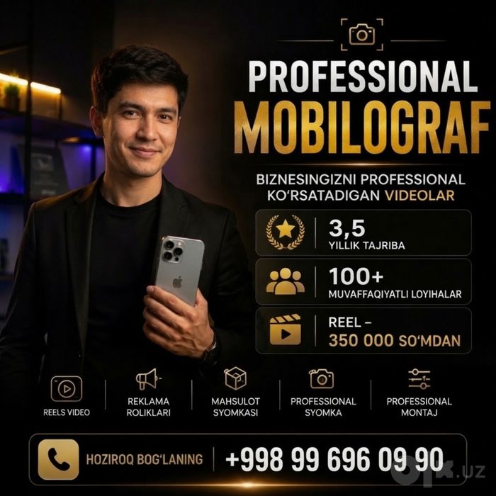 Mobilograf Xizmati Toshkent | Reels | Reklama Video | Syomka