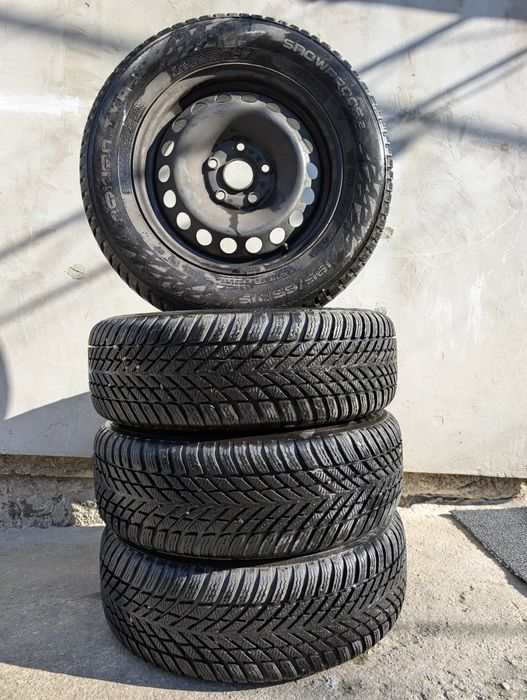 Jante cu anvelope NOI iarnă VW 195/65 R15 Nokian Snowproof 2