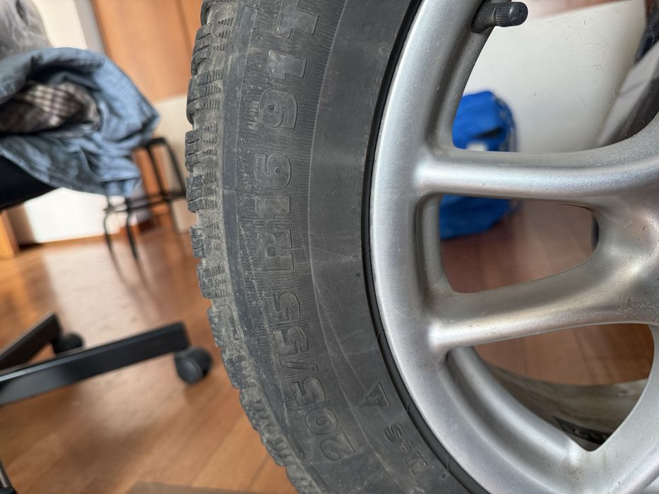 4 jante aliaj plus cauciucuri iarna 16R opel