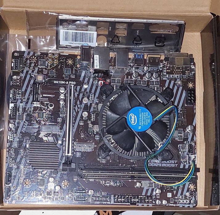 Kit placa de baza msi h410m-a pro si porcesor i3 10100 8gb ram