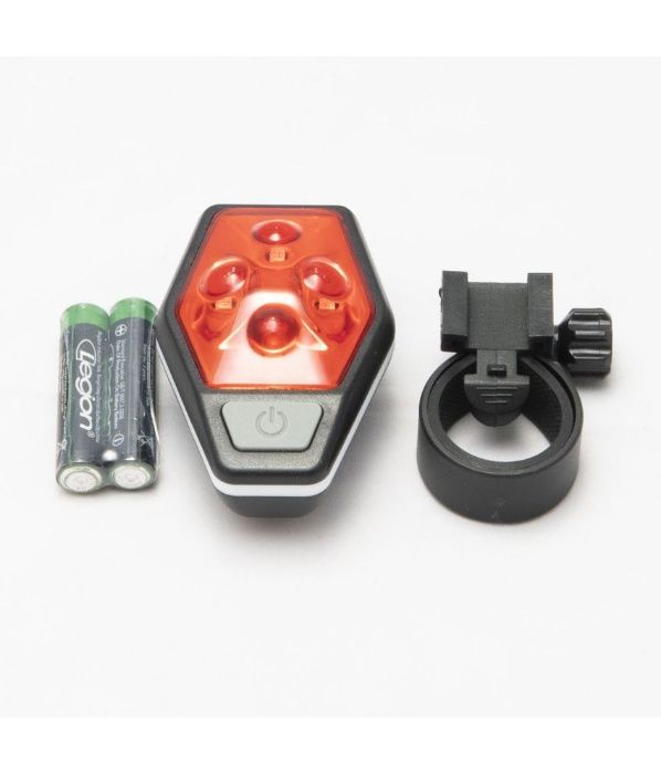 Задна LED стоп светлина за велосипед RAYPAL, 80 Lum, 2xAAA, 4 режима