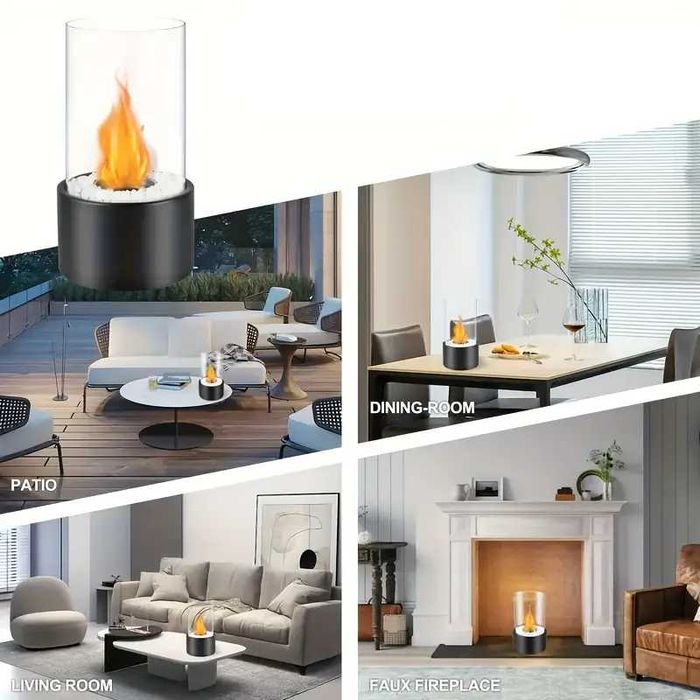 Преносима Биокамина от стомана 28 х 16 см, на биоетанол, био камина