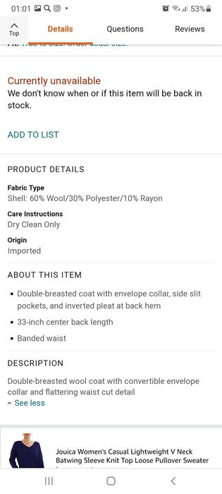 Демисезонное полупальто из США