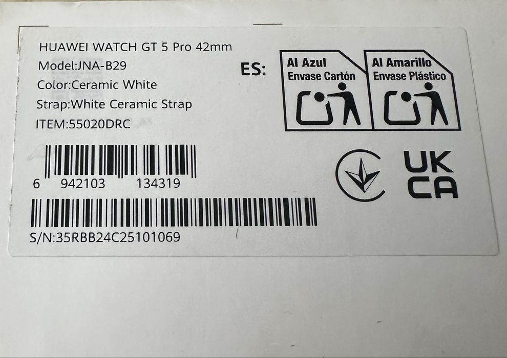 КАТО НОВ Huawei Watch GT 5 Pro Ceramic 42мм. ГАРАНЦИЯ
