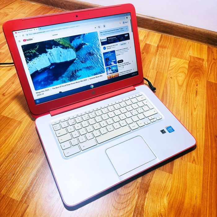 Laptop HP ChromeBook Rosu UltraSlim, Intel Celeron, HDMI
