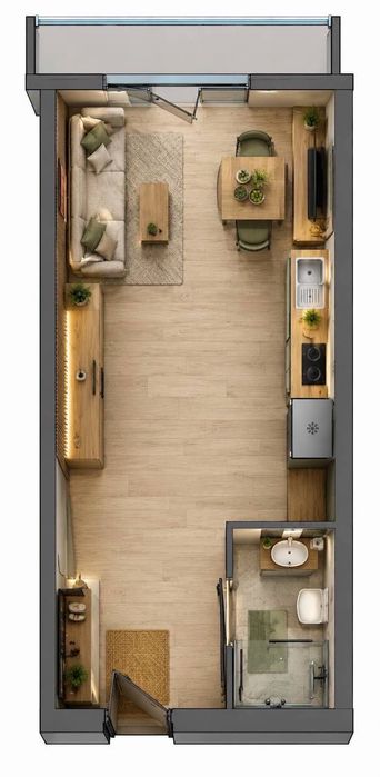 Квартира 1/9/24 ЖК "Modera Towers" магазин: Океан, ул. Шота Руставели