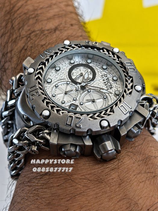 INVICTA Gladiator Silver white dial 60 mm, Инвикта нов мъжки часовник