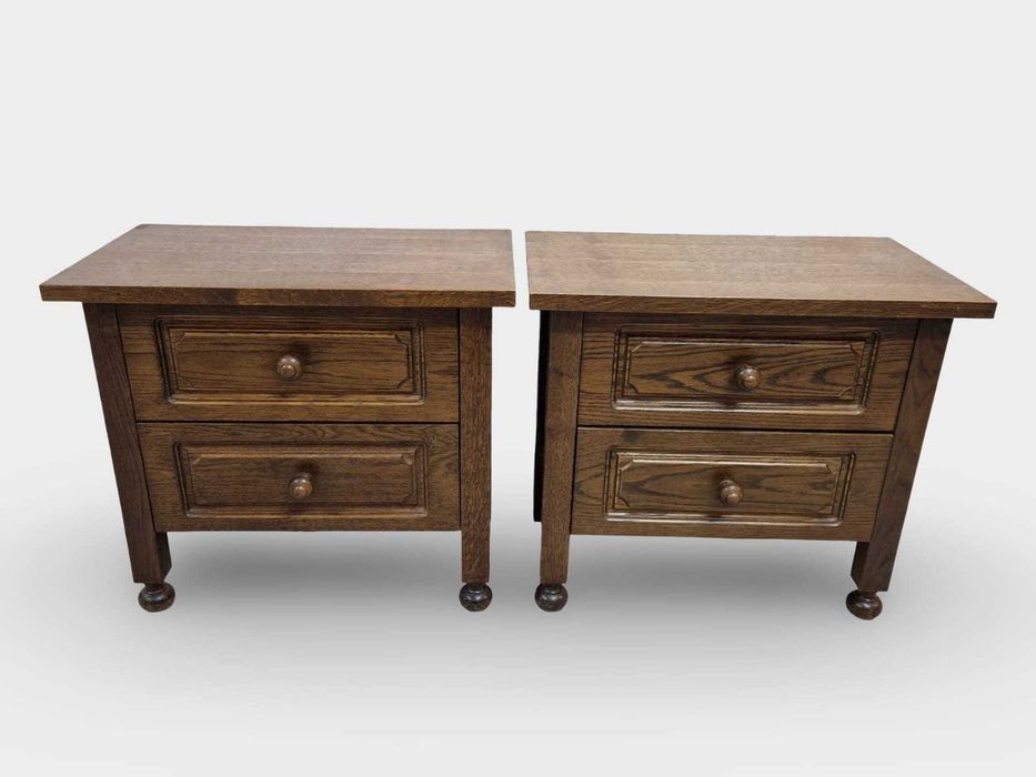 Масивна дъбова спалня в комплект с два броя нощни шкафчета