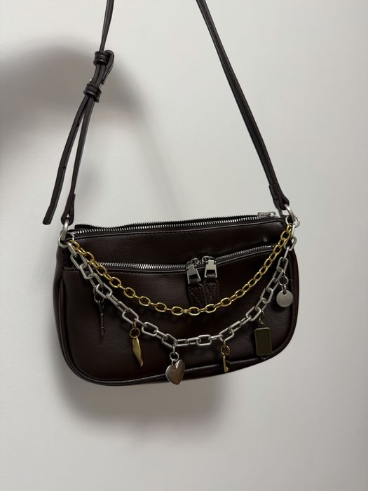 Кафява мини чанта Zara