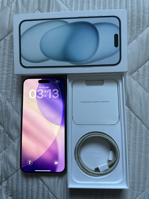 Айфон 15 плюс, синий, 256гб