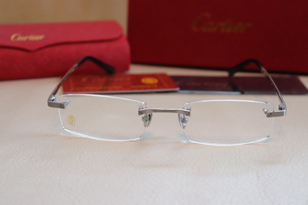 CARTIER CT0087O 003 Santos de Cartier  Rame ochelari rimless silhouett