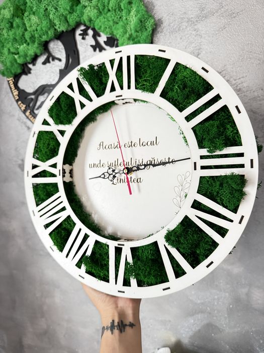 Ceas 30 cm , integral din lemn