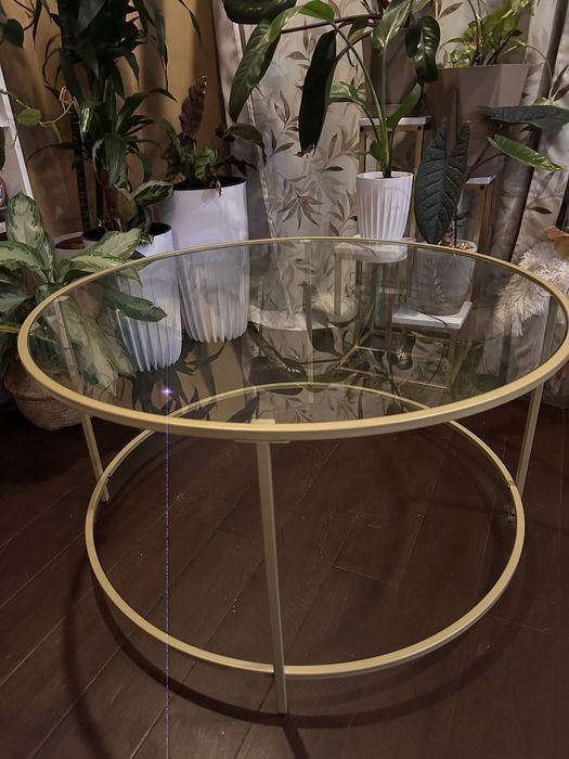 Masa sufragerie / masuta cafea metal si sticla