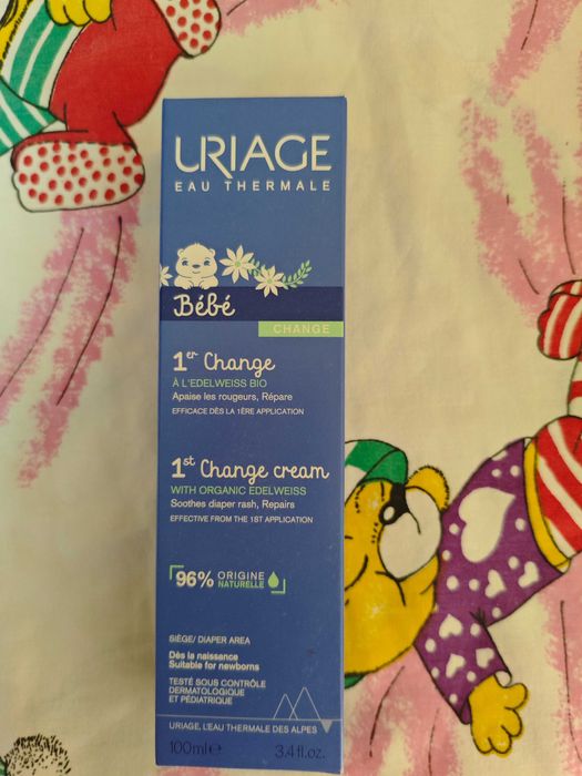 Uriage Bebe 1er Change Крем за бебета при подсичане с органичен еделвайс 100 мл