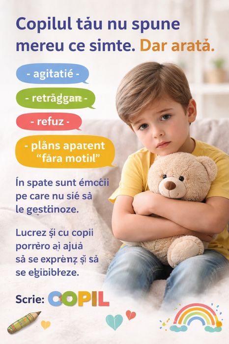 Psiholog București/ Ilfov  | Anxietate, depresie, relații | Programări