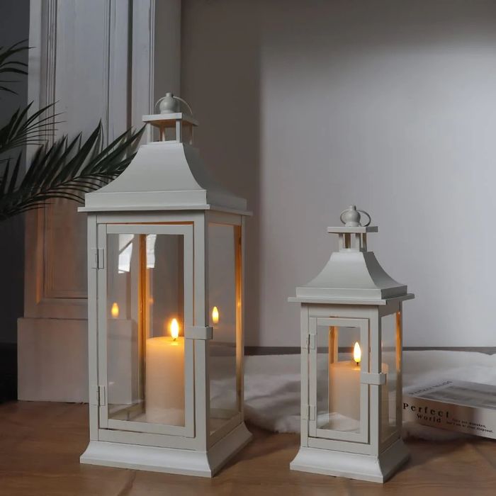 Set 2 felinare albe, elegante