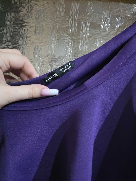 Rochie mov mulata cu cordon