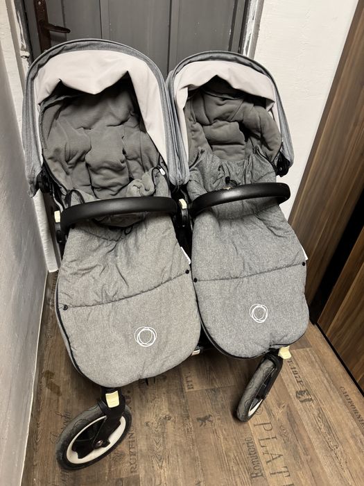 Детска количка за близнаци Bugaboo Donkey 2 + 2 зимни чувала