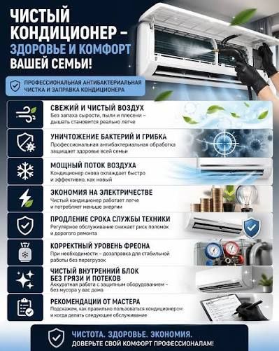 Чистка и ремонт кондиционеров