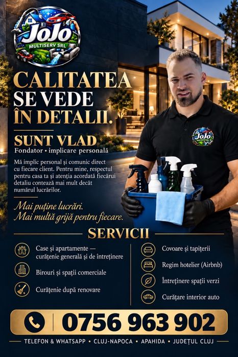 Servicii premium de curățenie în Cluj – JoJo Multiserv SRL