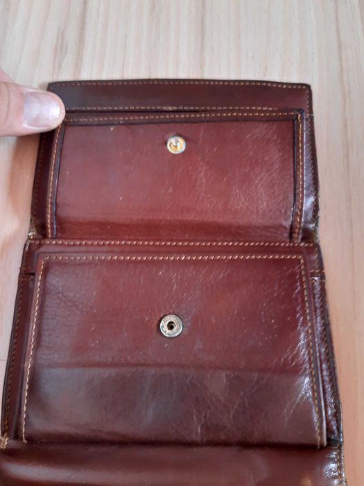 Портфейл, мъжки естествена кожа, цвят-бордо