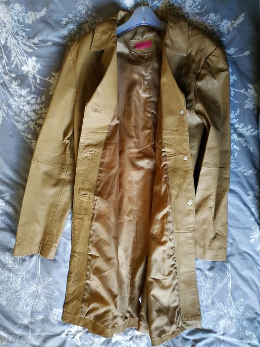 Кожаный плащ 48-50