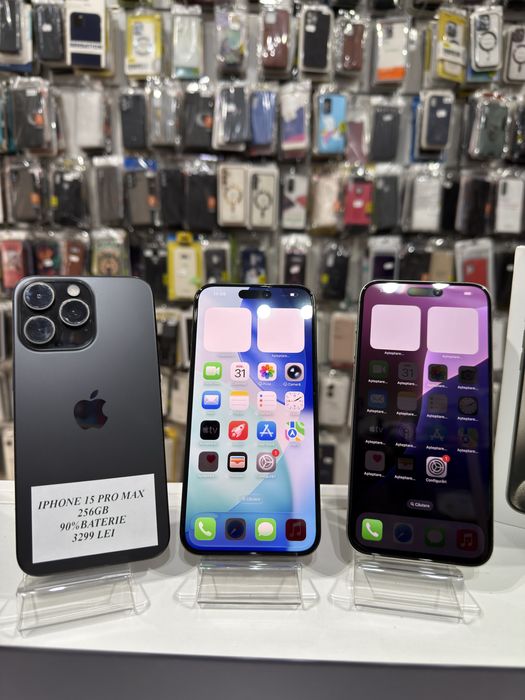 iSellStore Vâlcea: iPhone 15 Pro Max Black / Natural Titanium