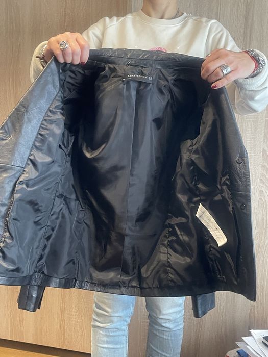 Sacou/haina piele naturala Zara