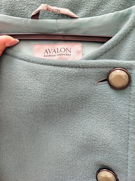 Продам полупальто, бирюза, 42-44