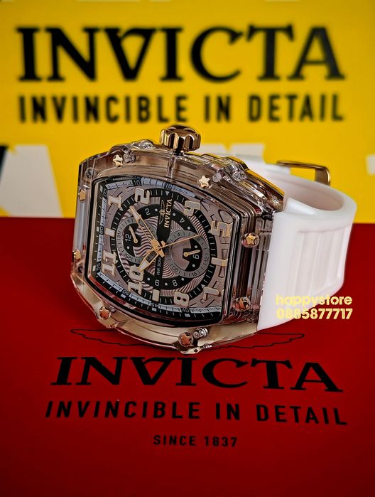 INVICTA Cyclone White/Gold 49 mm, Инвикта нов ръчен часовник