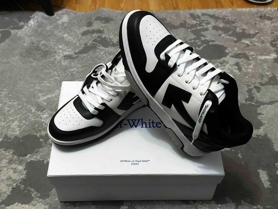 Adidasi Off-White Out Of Office Calf Leather Panda Size 44 - NOI