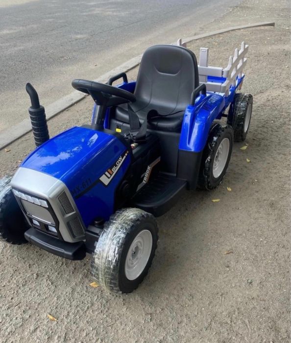 Караганда синий трактор детская машина электромобиль