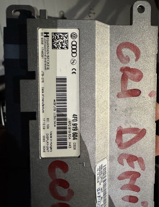 Display harman / becker 8t0919604 8r0919604 4f0919604 audi a4 b8 b8.5